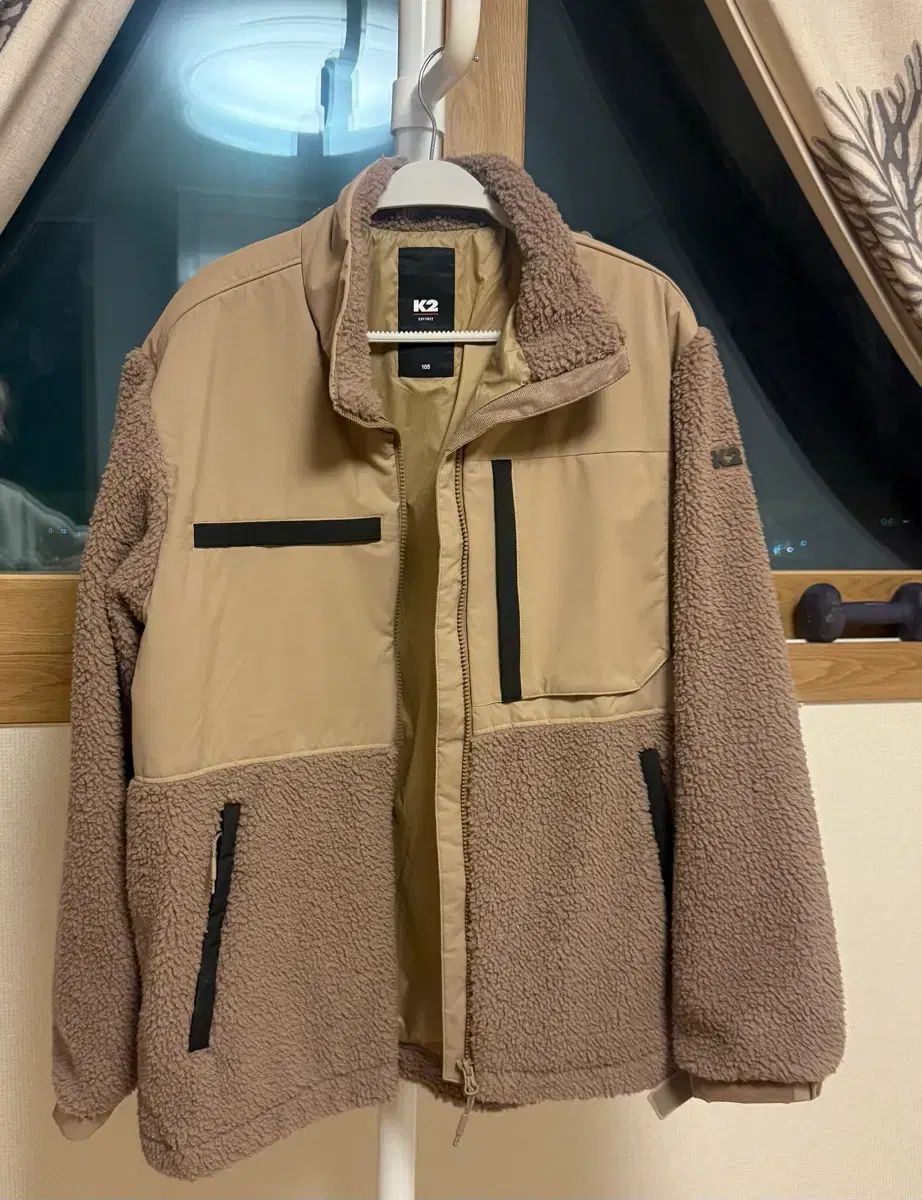 メンズ K2 シープスキン フリース ジャケット ベージュ 105