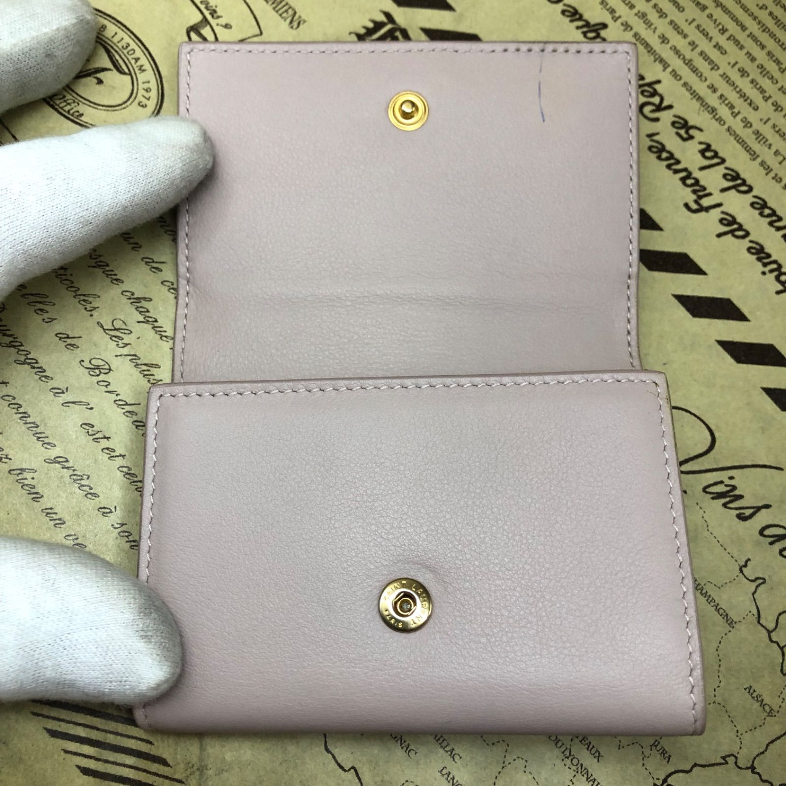 サンローランキーケース ホワイト アイボリー 付属品あり 正規品 サン