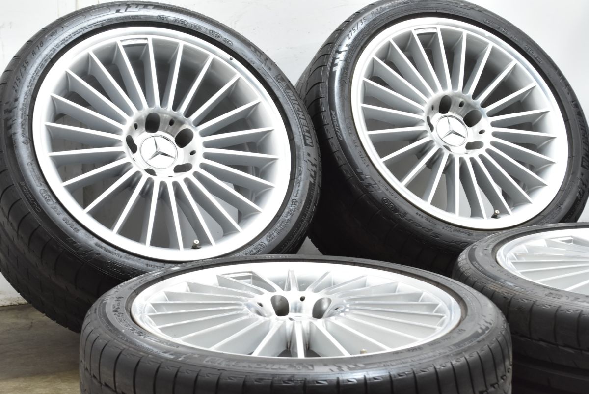 ホイールのみ ベンツ R 230 SLクラス 18 in 8 5 J 30 9 33 PCD 112 ミシュラン パイロットスポーツ 245 40 275 35