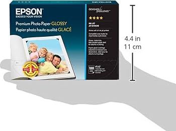 MY 258 EPSON エプソン 高光沢 写真印刷用紙 4 x 6インチ KGサイズ 入り 海外輸入品