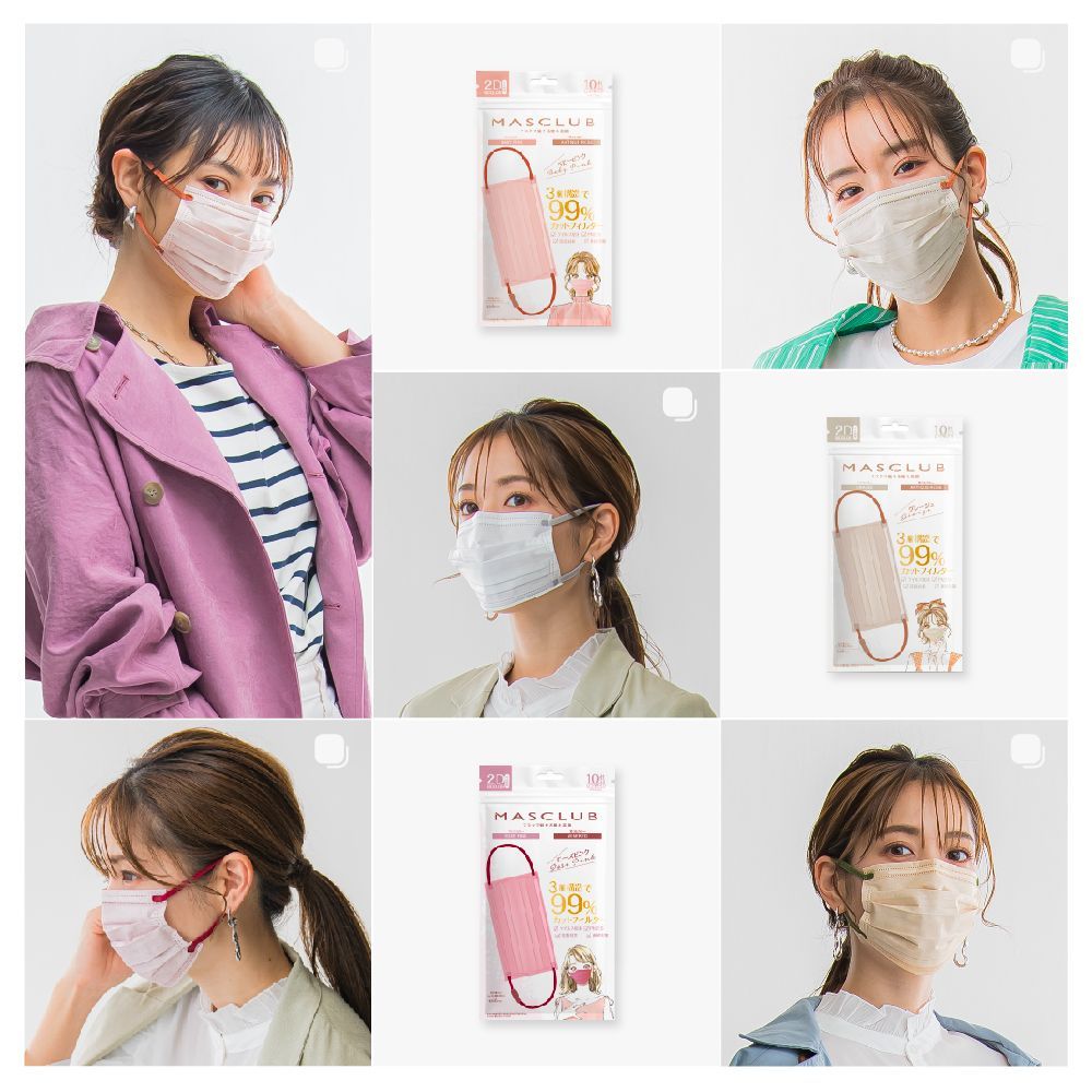 2025秋冬対策 マスク 不織布マスク 入り プリーツマスク 立体マスク 2 D 不織布 血色マスク バイ 立体 小顔 秋マスク MASCLUB x 120 箱買い ケース買い