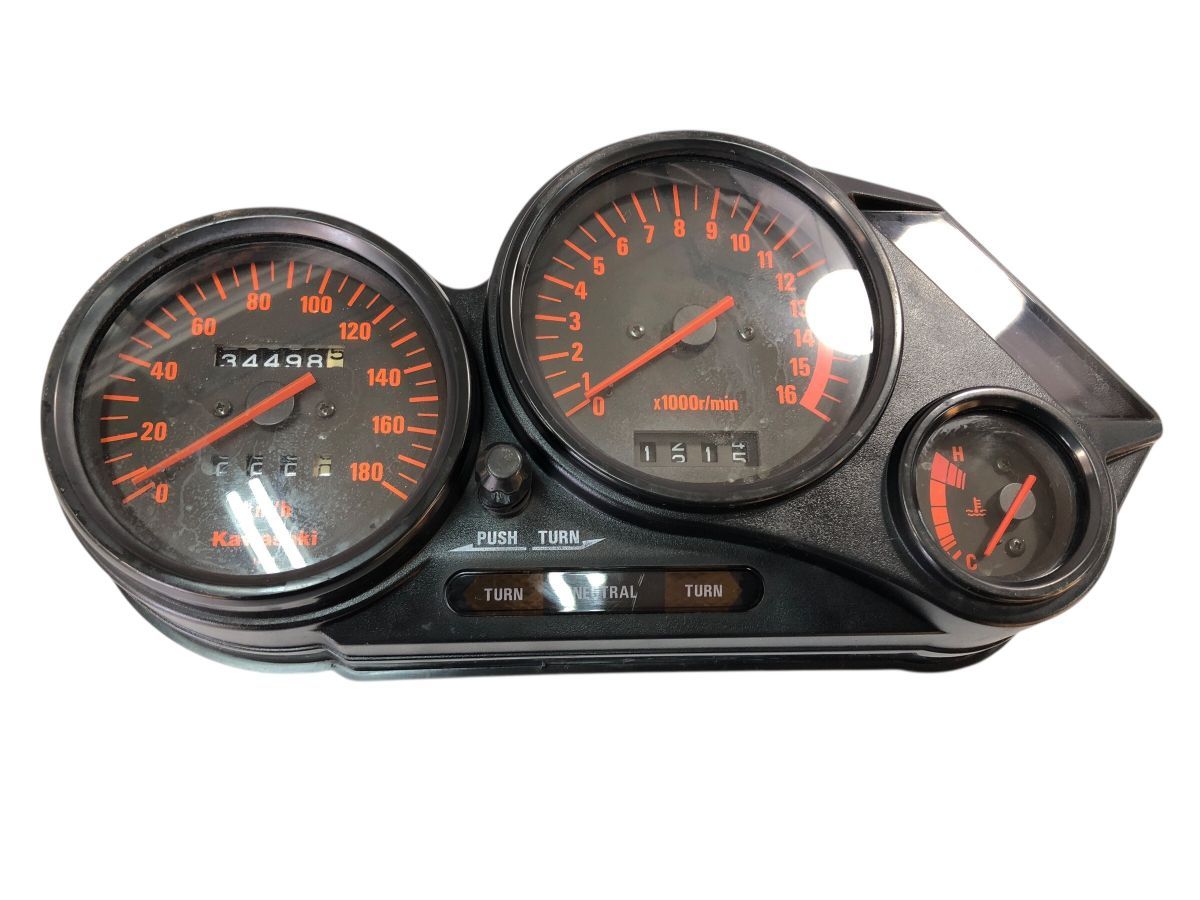 Kawasaki ZZR 250 ZZ R EX H スピード タコ メーター 作動OK 割れ無し オド34498ｋｍ 2819 M 8651
