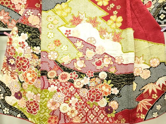  上 七五三 女の子 7歳 祝着 襦袢セット 駒刺繍 花毬文 金彩 kh 6 着物 着物ドレス 着物 浴衣 和小物