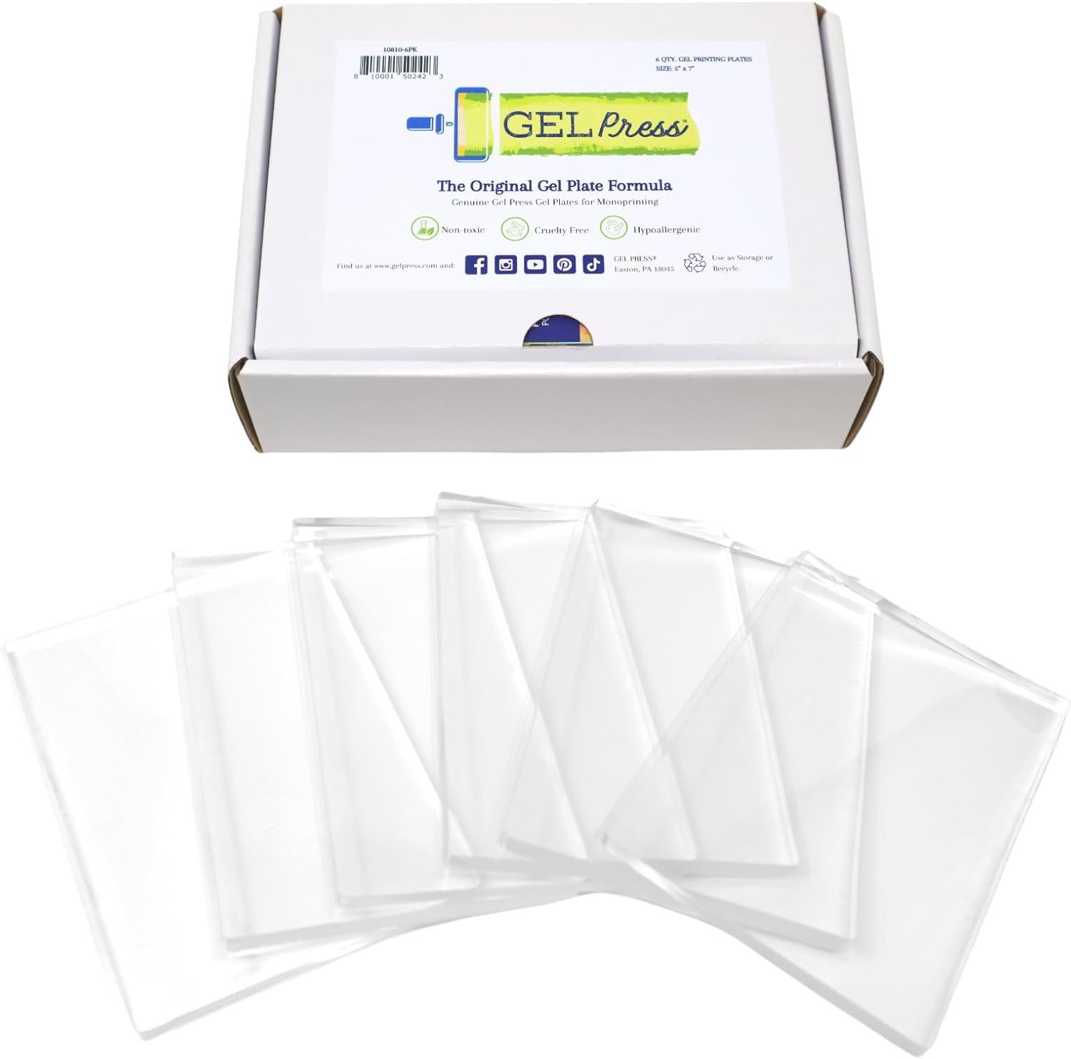 GEL press ジェル プリント プリンティング プレート plate ゲル 長方形 中 13 18 cm A セット 版画 絵の具