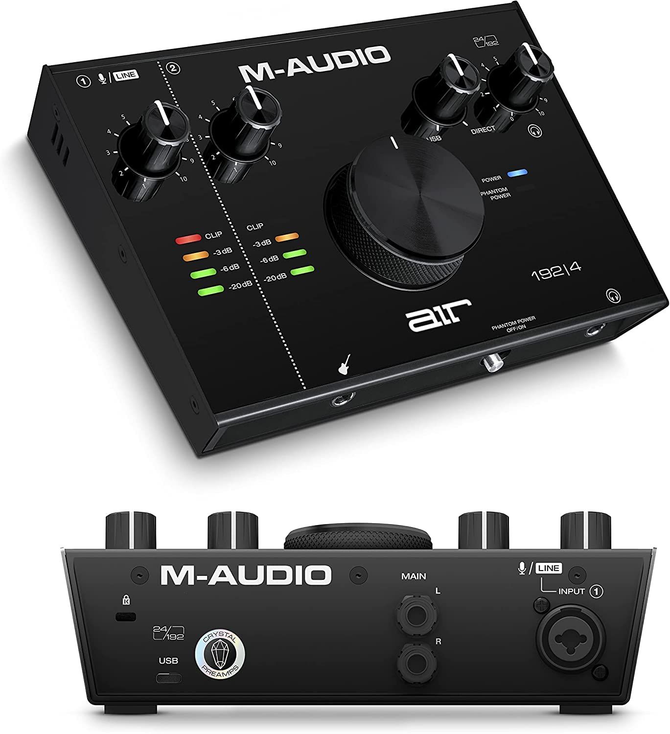 M-Audio USB USB-C オーディオインターフェース 2イン 2アウト 音楽制作ソフト付 再生 ハイレゾ音源 宅録 低ノイズ DTM Mac Win AIR 192|4