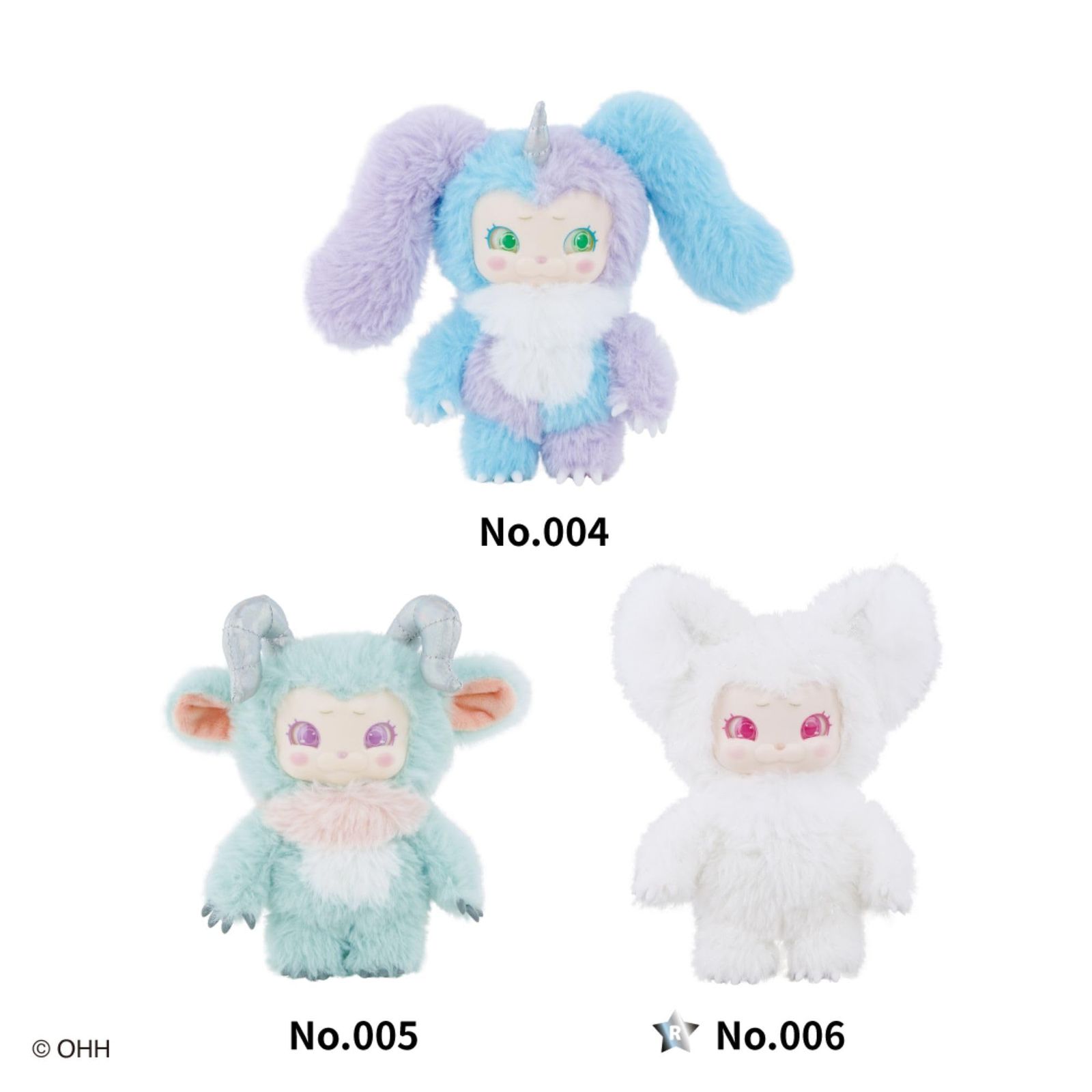 ClawZ ぬいぐるみ グレー・ホワイト コレクション ClawZ（クロージィー