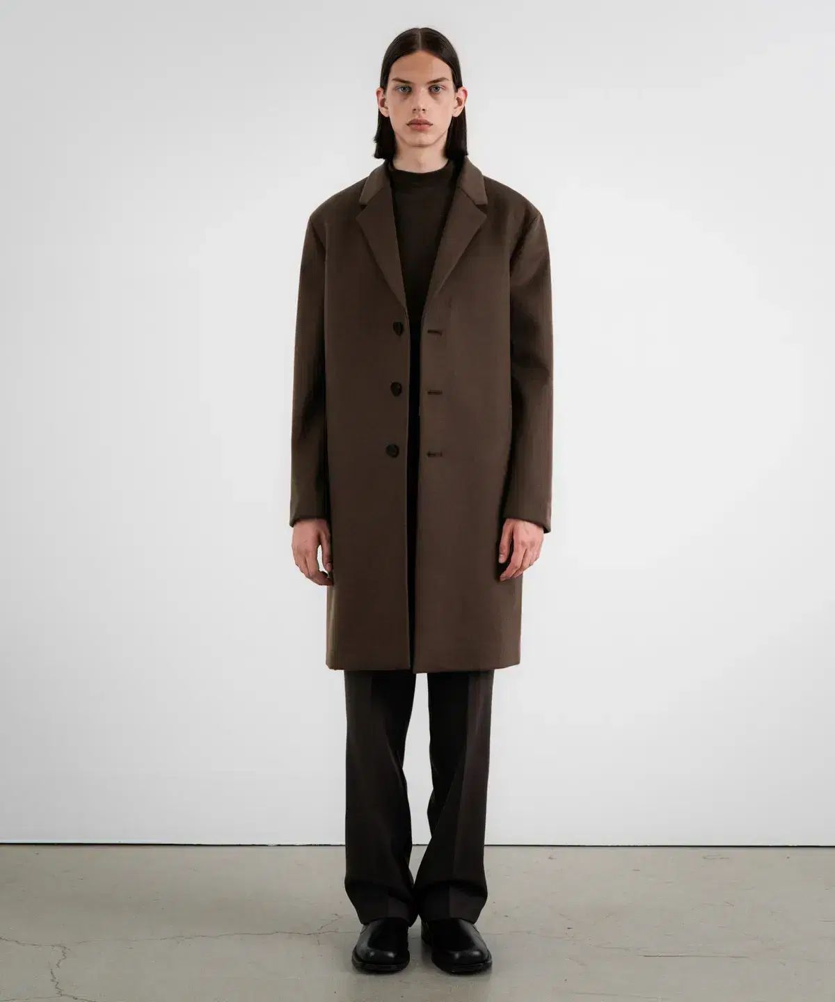 INSILENCE インサイレンス ウール カシミア コート ブラウン Lサイズ