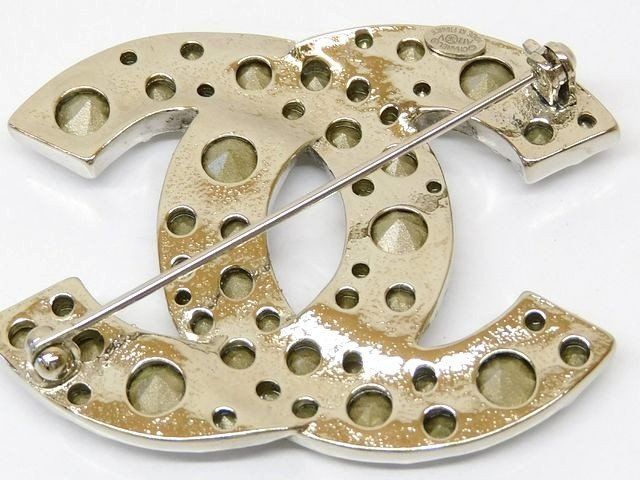 シャネル A 12 V ブローチ ココマーク シルバー クリアストーン レディース CHANEL 7 L ムニ100