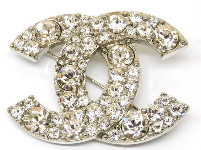 シャネル A 12 V ブローチ ココマーク シルバー クリアストーン レディース CHANEL 7 L ムニ100