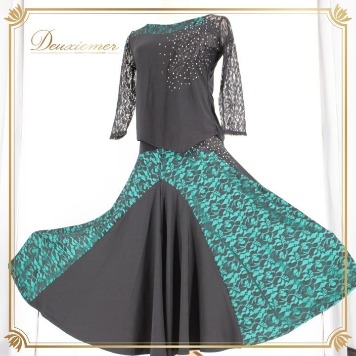 社交ダンス 衣装 スタンダード 上下セット ツーピース レッスンウェア