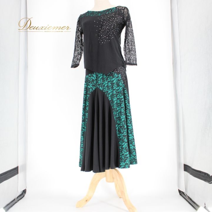 社交ダンス 衣装 スタンダード 上下セット ツーピース レッスンウェア