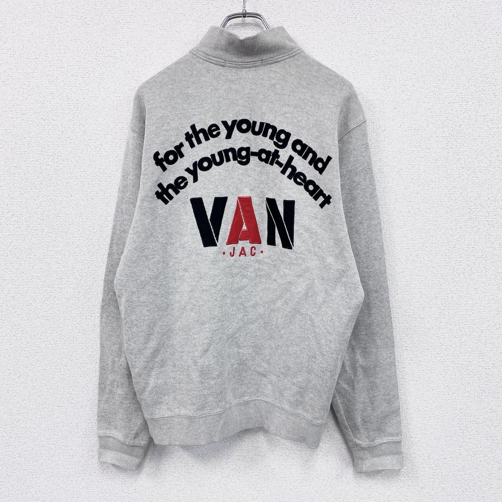 古着 used VAN JAC ヴァンヂャケット ハーフジップスウェット アーチ
