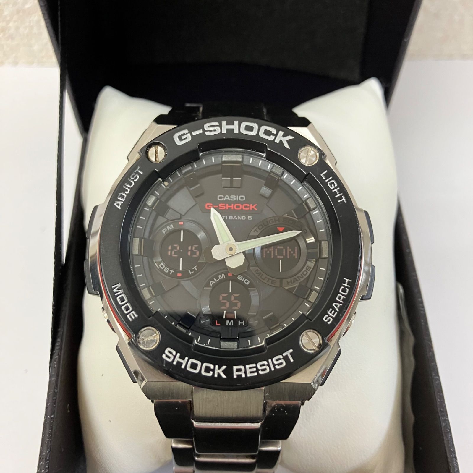 CASIO カシオ G-SHOCK ジーショック GST-W 100 D シルバー ステンレス デジアナ