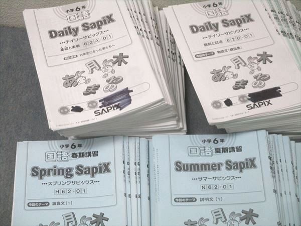 SAPIX 小学6年 国語 スプリング/サマー/デイリーサピックス 62A/62B 計