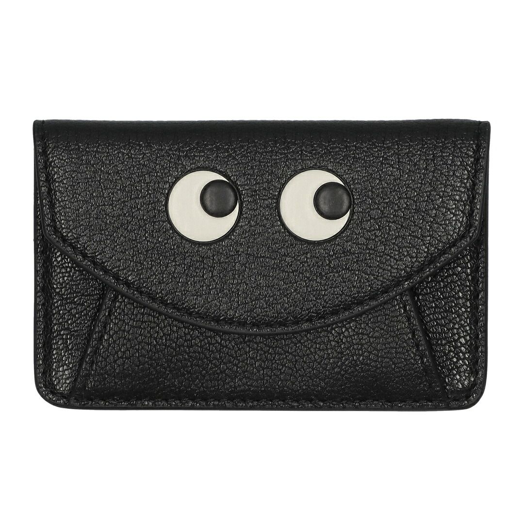 アニヤハインドマーチ ANYA カードケース スマホ マグネット マグセーフ対応 199452 BLACK ENVELOPE CARD CASE MAG SAFE EYES IN CAPRA