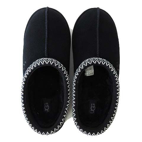 アグ UGG タスマン Tasman ムートン サンダル サボ スリッポン 本革 ムートンレザー US 8 黒 ブラック 26.0 cm くつ 靴 シューズ