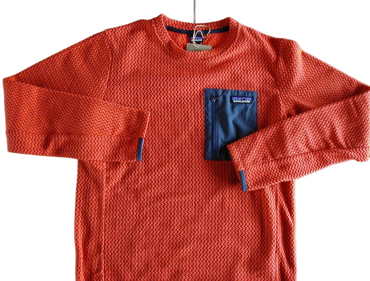 S パタゴニア Ｍ’s R 1 エア クルー patagonia PLNO Pollinator Orange