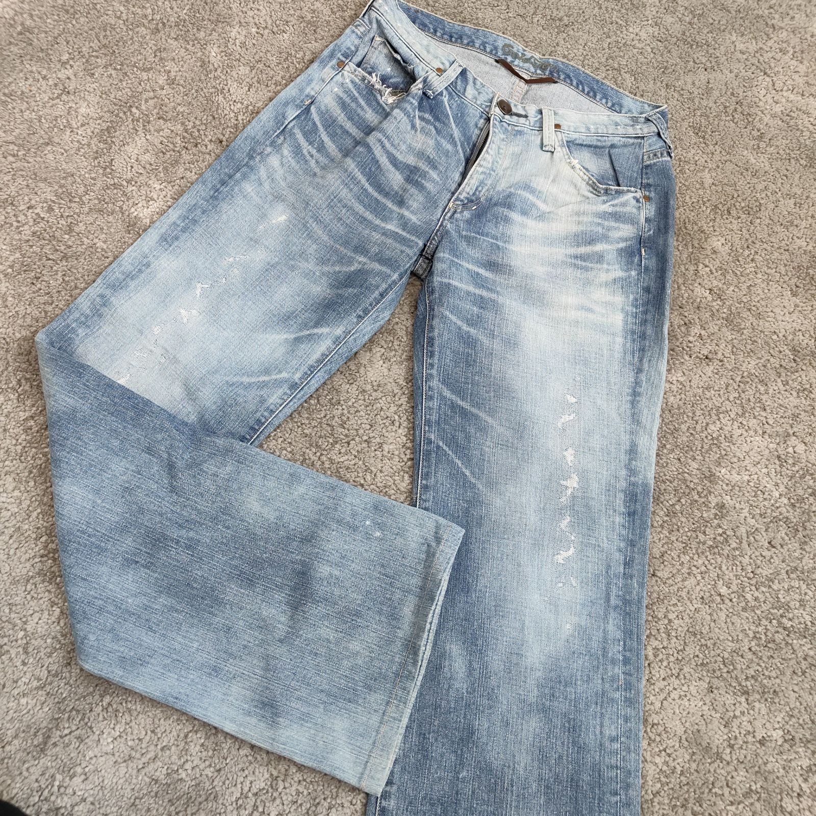 USA製】RRL サンタフェウォッシュ ブーツカット 鬼ヒゲ ビンテージ加工 