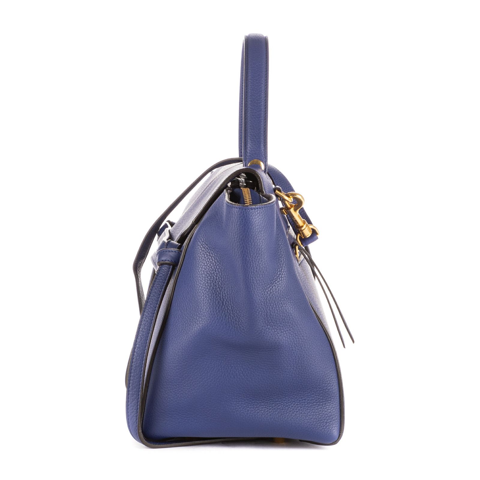 CELINE セリーヌミニベルト青カーフスキンA