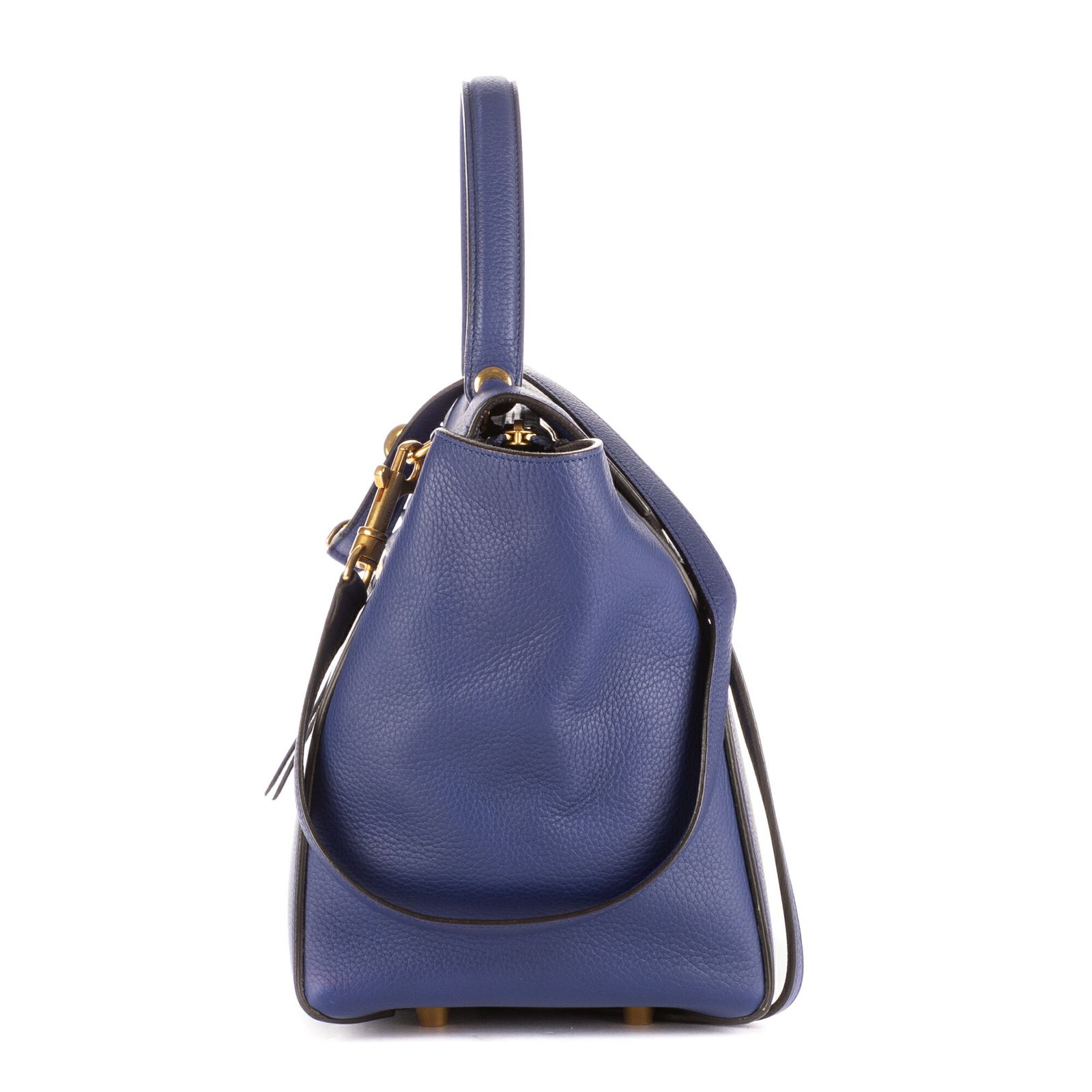 CELINE セリーヌミニベルト青カーフスキンA