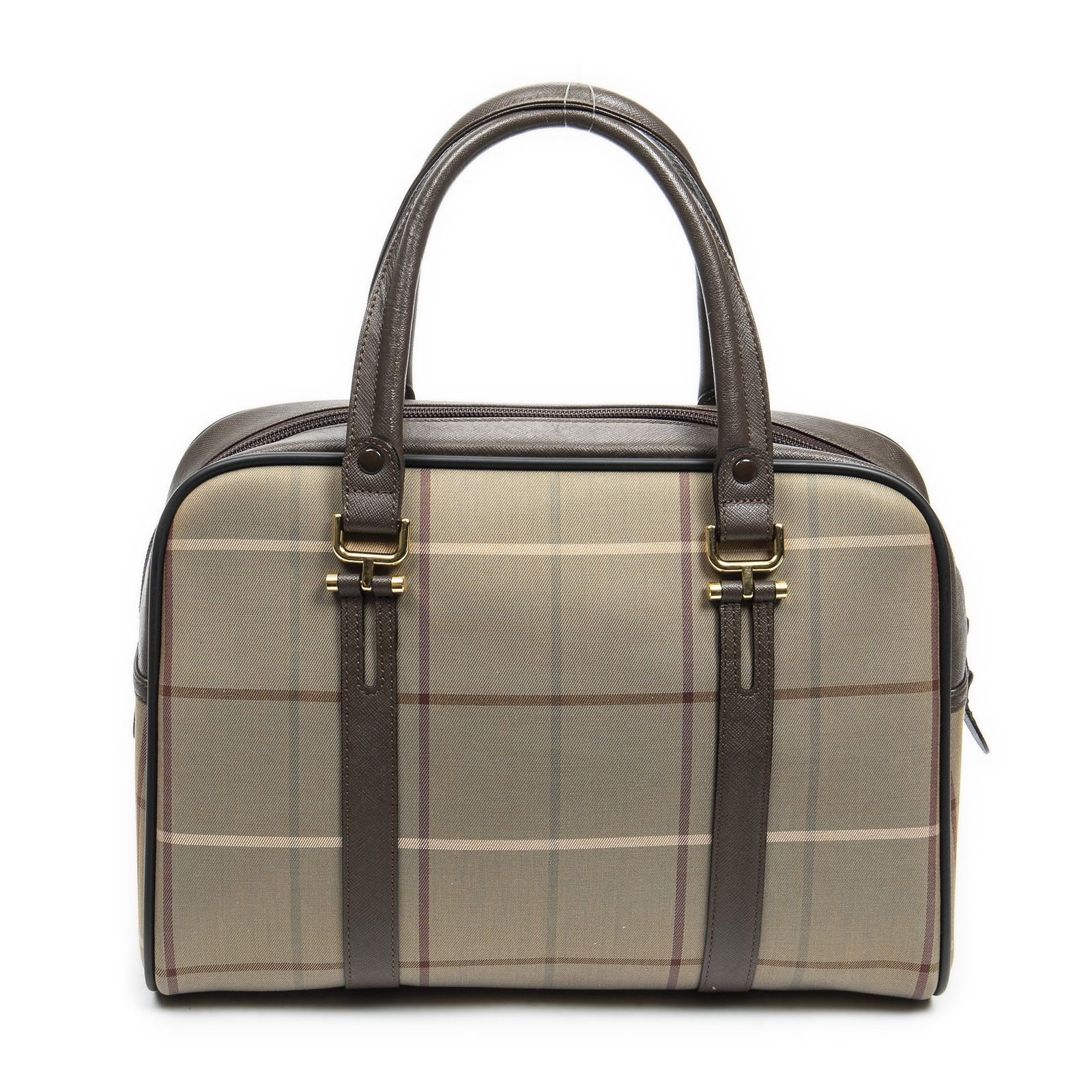 ボストングリーン ブラウンヴィンテージチェックキャンバスA