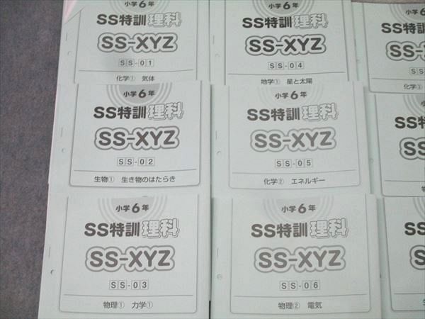 SAPIX サピックス 小学6年 SS特訓 理科 SS-XYZ SS-01～11 計11回分