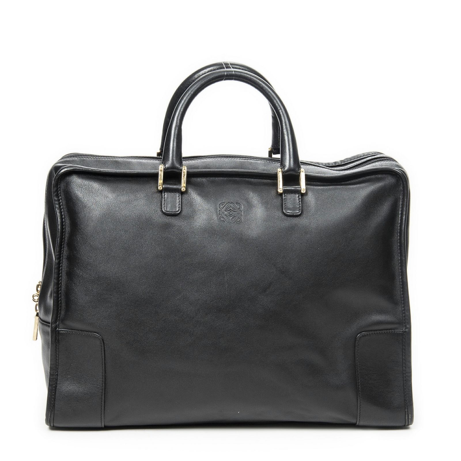 LOEWE ロエベヴィンテージアマゾナ黒スムースカーフスキンレザーA