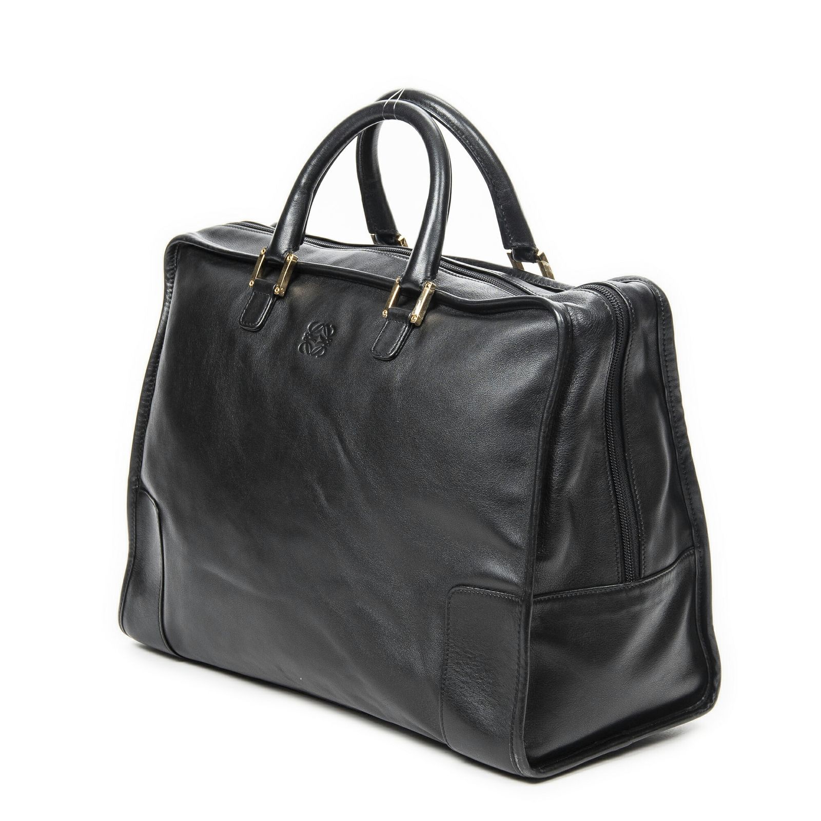 LOEWE ロエベヴィンテージアマゾナ黒スムースカーフスキンレザーA