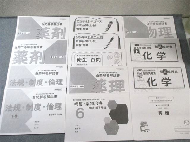 薬学ゼミナール 第110回 薬剤師国家試験対策 弱点克服問題集 01～09