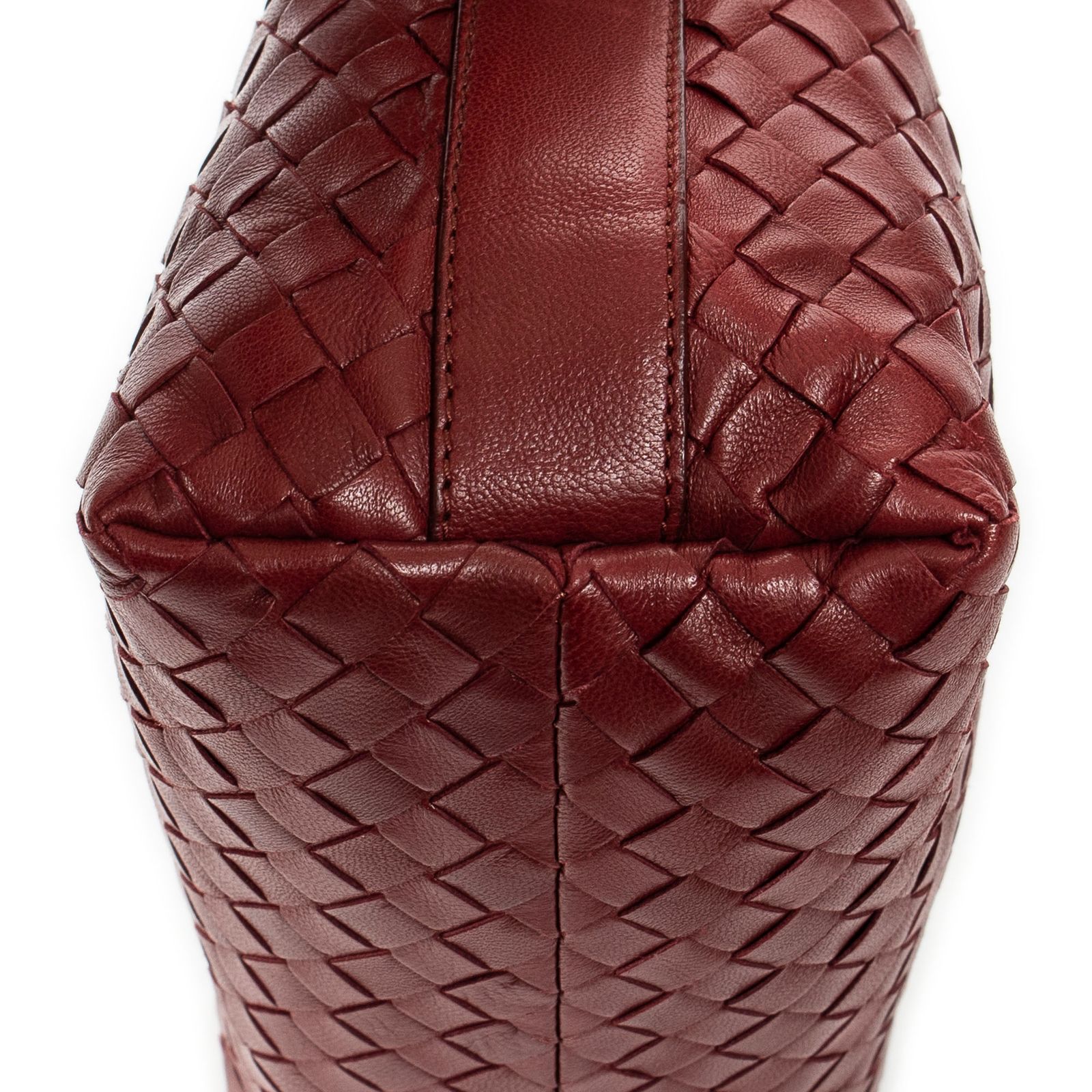 VENETA ボッテガヴェネタミニポシェット赤イントレチャートレザーAB