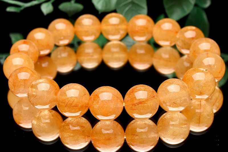 １点物 濃密内包 オレンジルチルクォーツ 11 5 mm ブレスレット パワーストーン 天然石 _U 8334