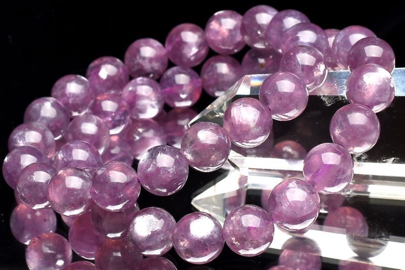 雲母の輝き パープルマイカ(レピドライト) 10mm ブレスレット 1個売り