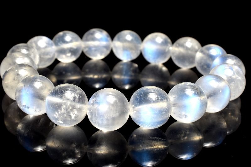 １点物 青く揺らめく幻想の輝き ブルームーンストーン 11 5 mm ブレスレット パワーストーン 天然石 _MC 2313