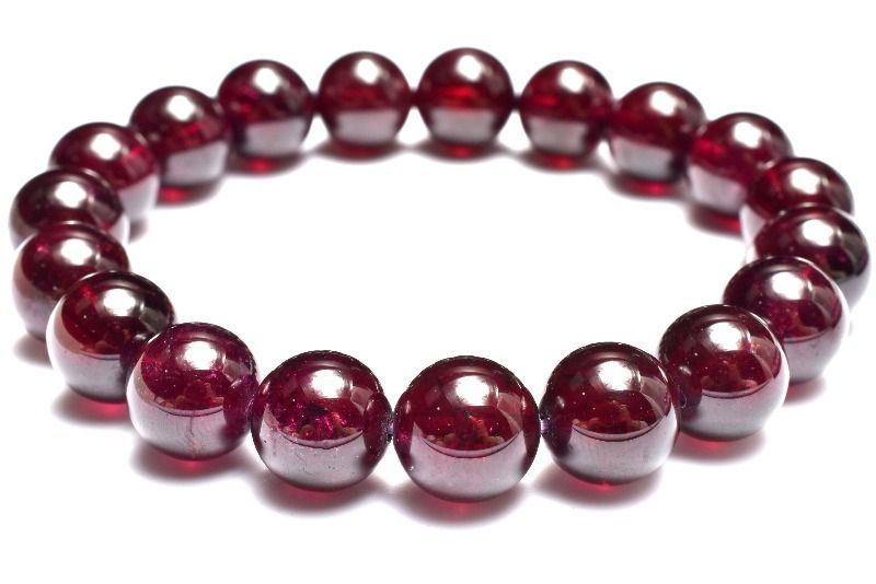  １点物 気品ある赤紫! ロードライトガーネット 10.5 mm ブレスレット パワーストーン 天然石 _MC 2347 ブレスレット バングル アクセサリー
