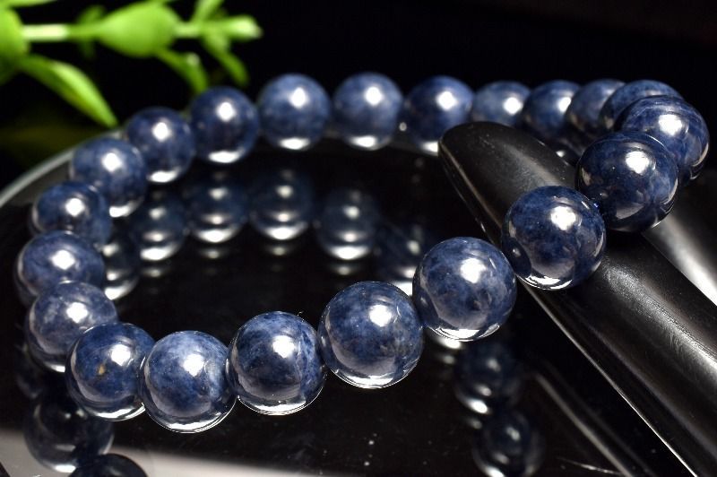  １点物 凛とした輝きを放つ深い青 サファイア 9 mm ブレスレット パワーストーン 天然石 _MC 2365 ブレスレット バングル アクセサリー