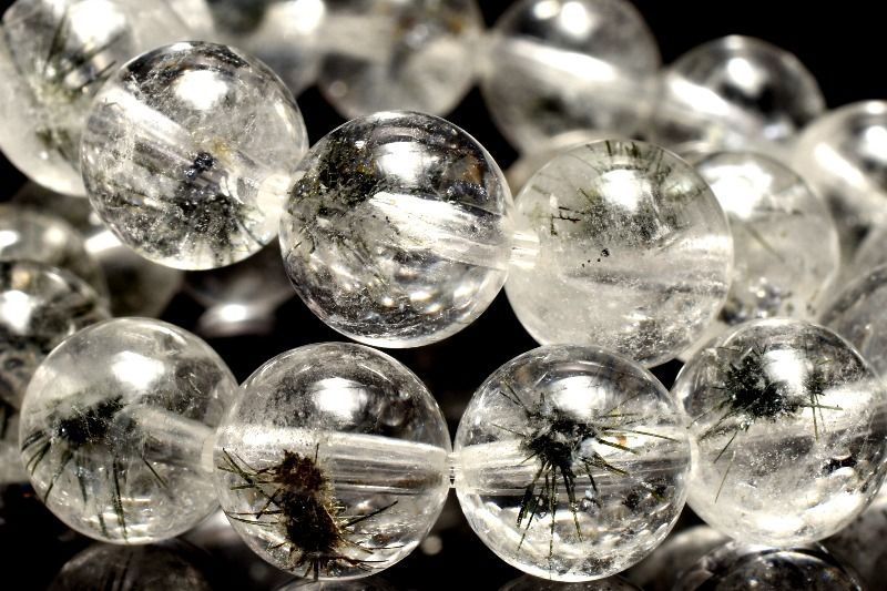  １点物 AAAA 星入り ホーランダイトインクォーツ ウニ水晶 8 mm ブレスレット パワーストーン 天然石 _MC 2465 ブレスレット バングル アクセサリー