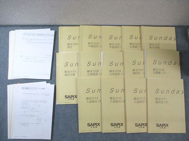 SAPIX SS特訓 小6 算数 サンデーサピックス 解法力01〜14 全14回