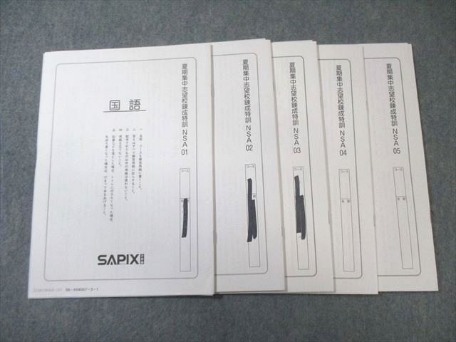 SAPIX 小6 サピックス 夏期集中志望校錬成特訓 国語 【計5回分】 2023