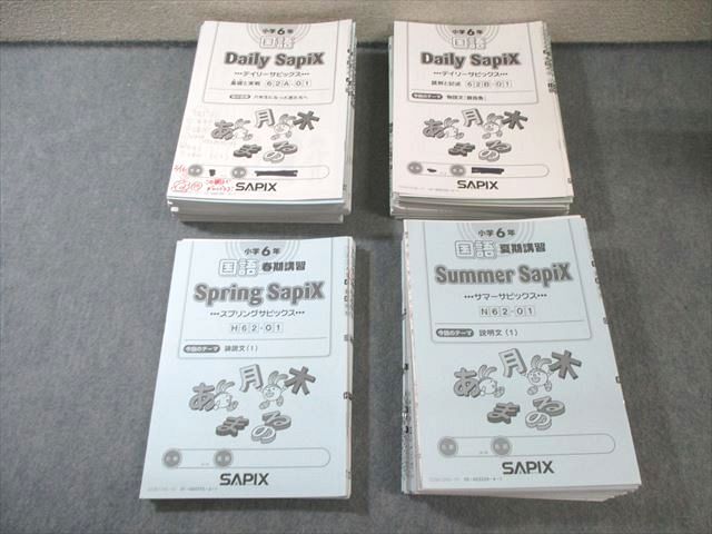 サピックス6年理科 デイリー、スプリング、サマーセット SAPIX 小6 サピックス デイリー/スプリング/サマー 国語 【計53回分