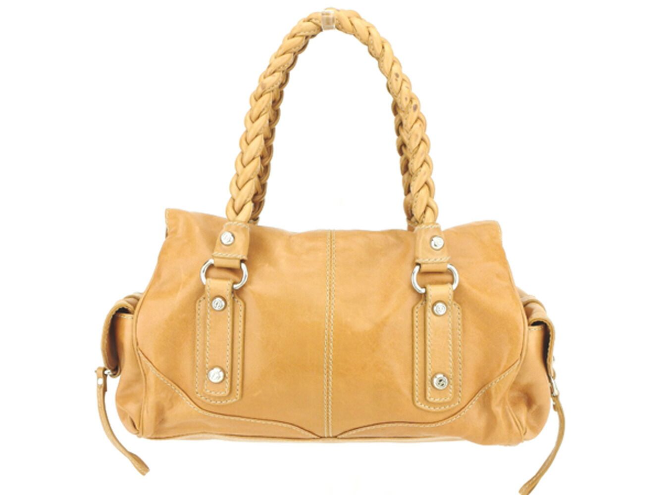 【BIGお買い物ラリー★30%OFFセール中】フランチェスコ・ビアジア FRANCESCO BIASIA ハンドバッグFBマーク柄 ブラウン ゴールド レディース 中古 最大30％OFF☆新春セール】フランチェスコ・ビアジア FRANCESCO BIASIA