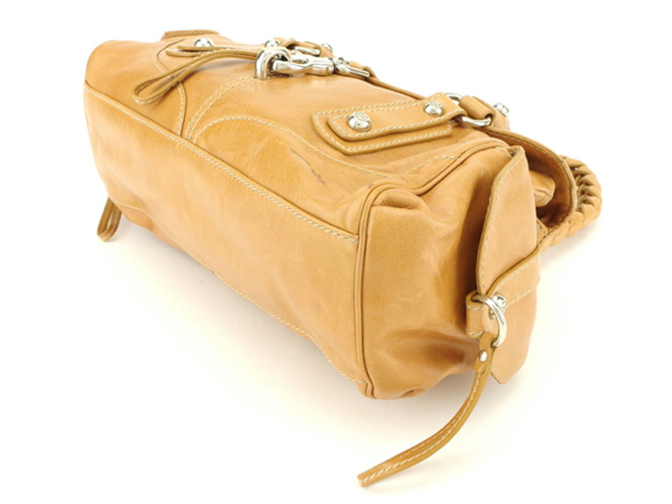 【BIGお買い物ラリー★30%OFFセール中】フランチェスコ・ビアジア FRANCESCO BIASIA ハンドバッグシークレットラブ ベージュ シルバー レディース 中古 最大30％OFF☆新春セール】フランチェスコ・ビアジア FRANCESCO BIASIA