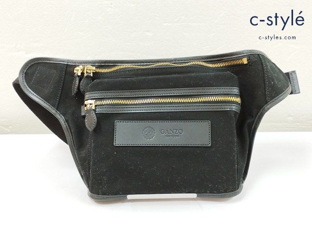 L 672 GANZO ガンゾ ウエストバッグ ブラック カバン 鞄 N