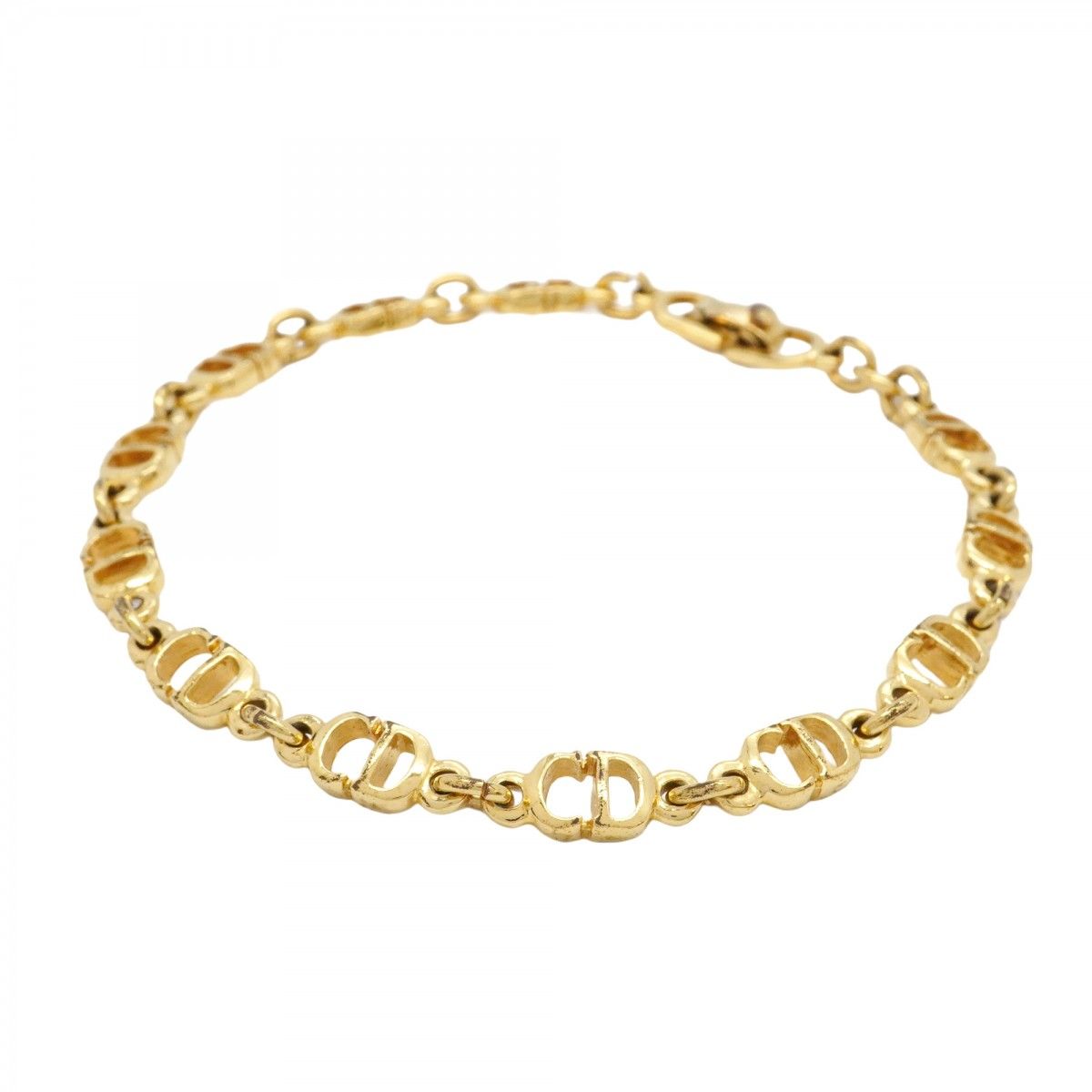 5jpb0166】クリスチャンディオール ブレスレット CDロゴ GPメッキ