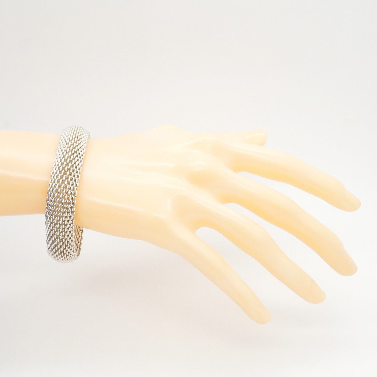 5jpb0168】ティファニー バングル サマセット/メッシュ シルバー925