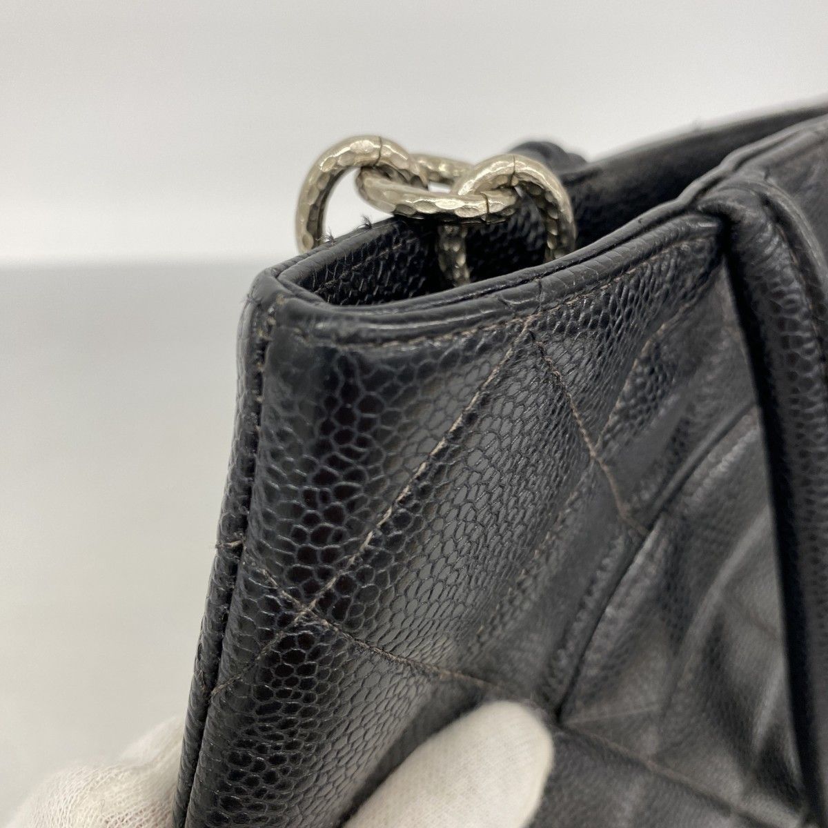 5pb2574-h】シャネル トートバッグ 復刻トート キャビアスキン