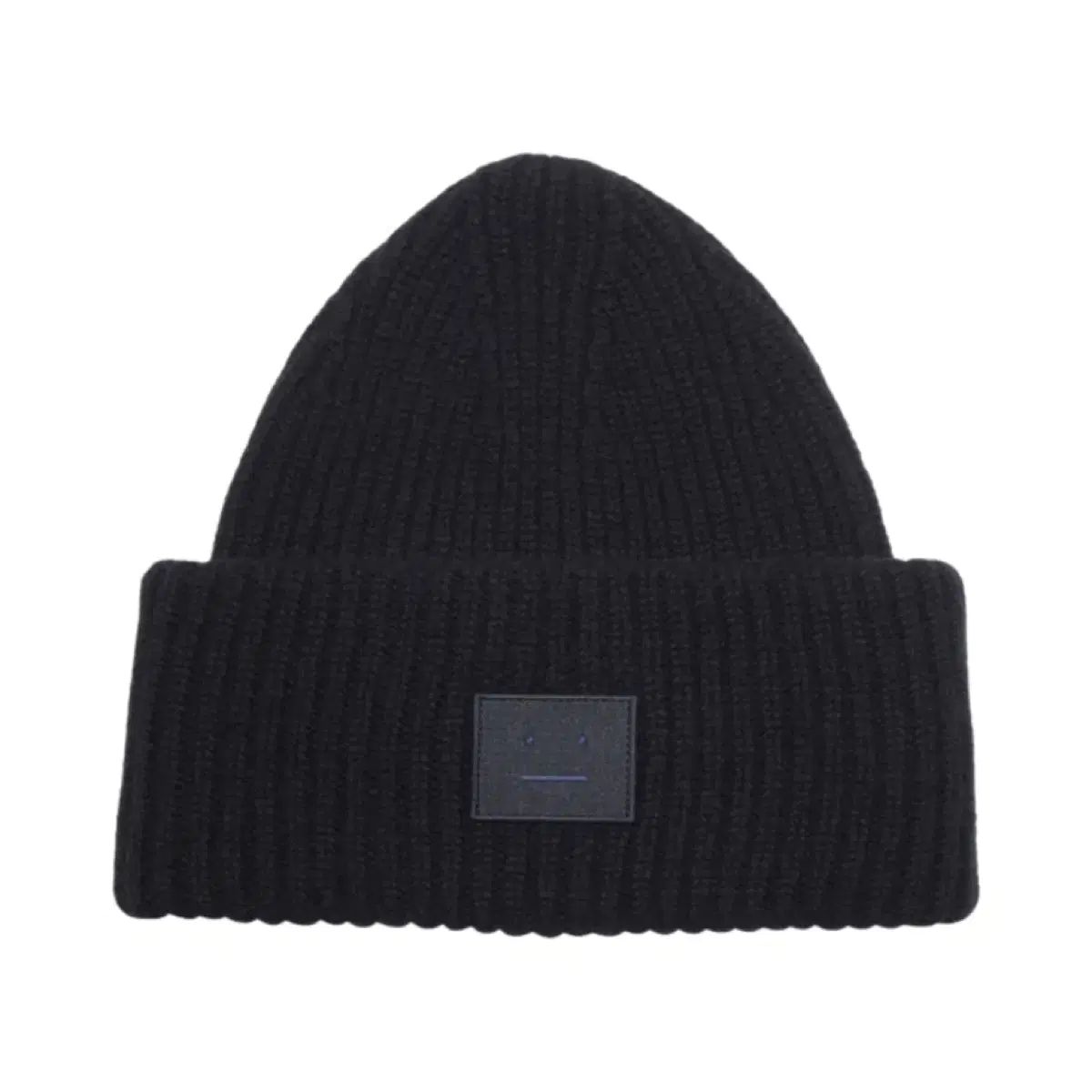 Acne Studios ラージ FACE ロゴ ビーニー ブラック
