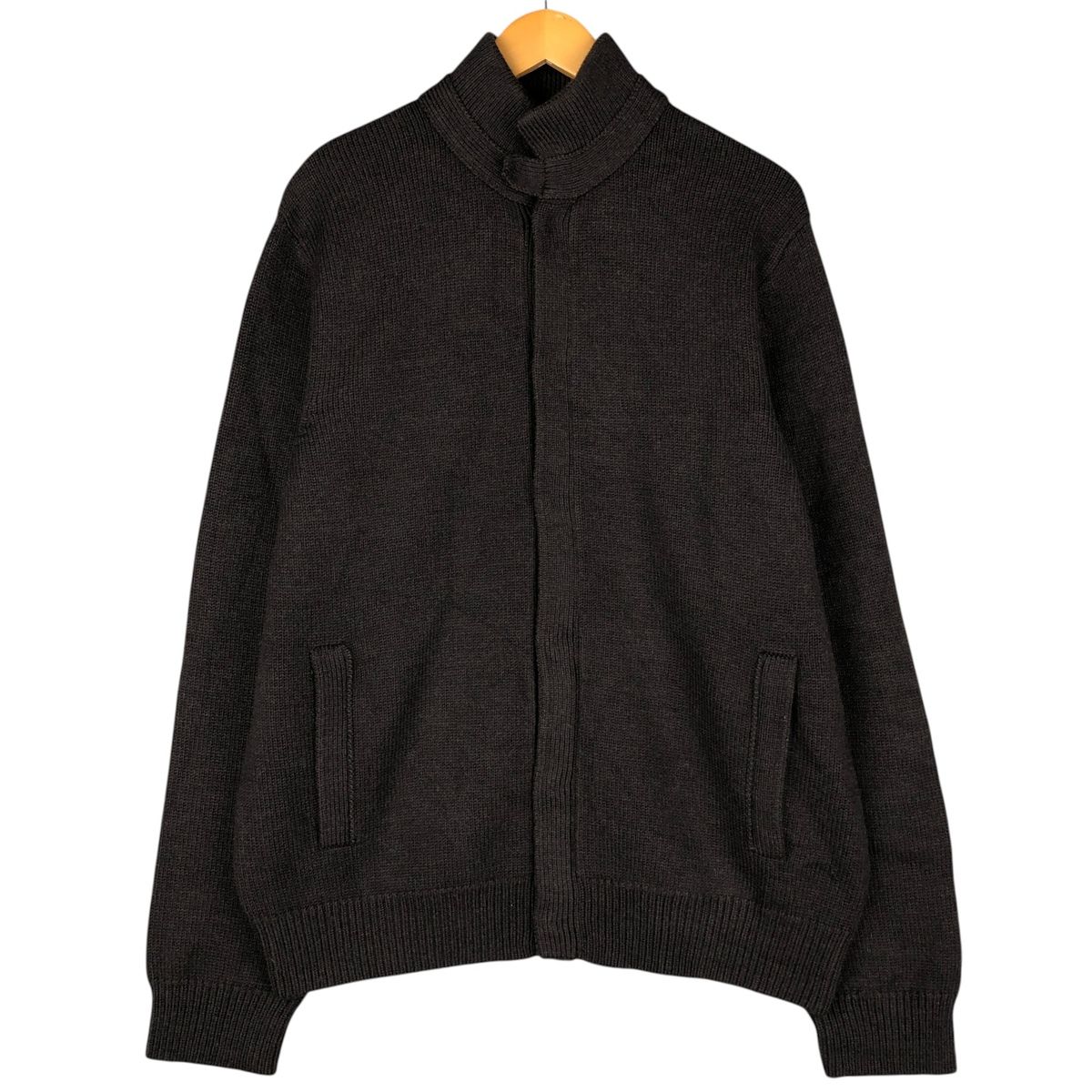 古着 00年代 バナナリパブリック BANANA スタンドカラー ウールニットカーディガン メンズL相当|eaa 601269