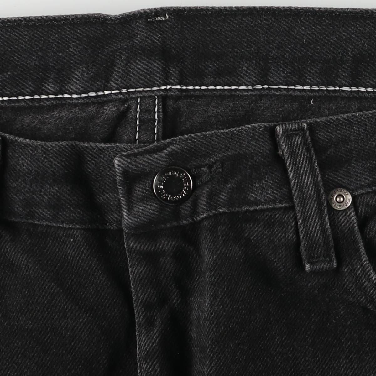 古着 ラングラー Wrangler ブラックデニム テーパードデニムパンツ