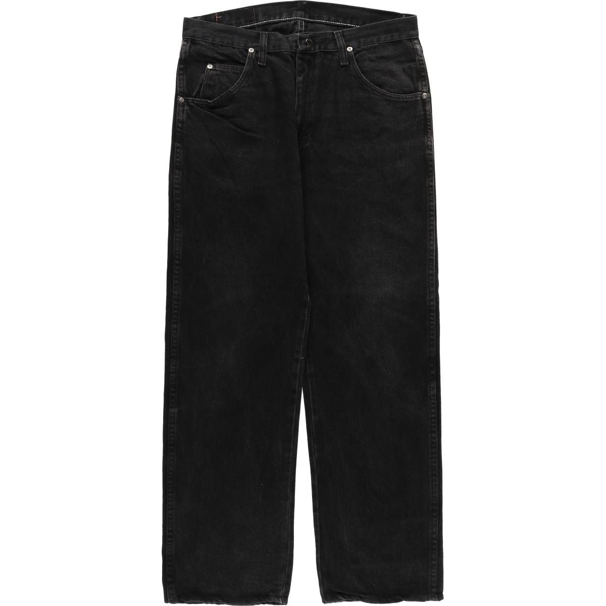 古着 ラングラー Wrangler ブラックデニム テーパードデニムパンツ