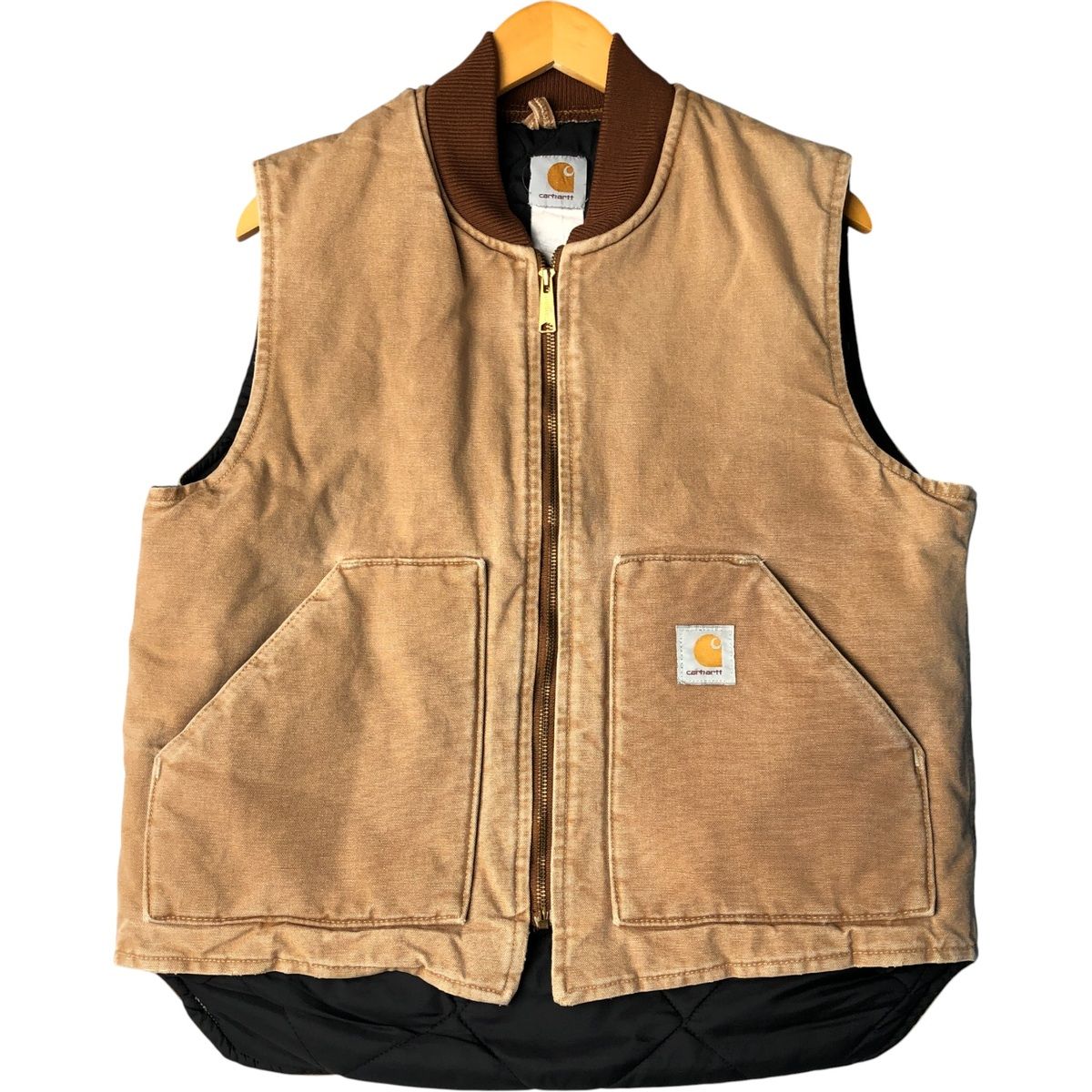 古着 カーハート Carhartt クラシックベスト 中綿入り ダックベスト メンズL相当|eaa 593856